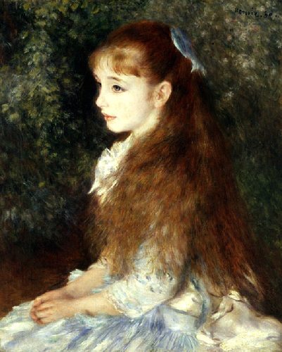 Clara lise Irne Cahen d'Anvers - La petite fille au ruban bleu  Pierre-Auguste Renoir - Fondation Bhrle  Zurich